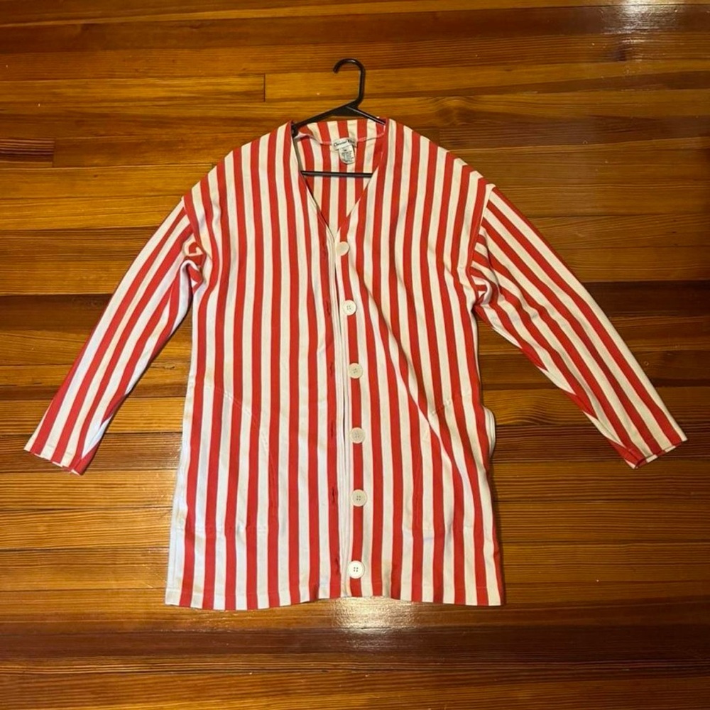 Red and White Striped jacket